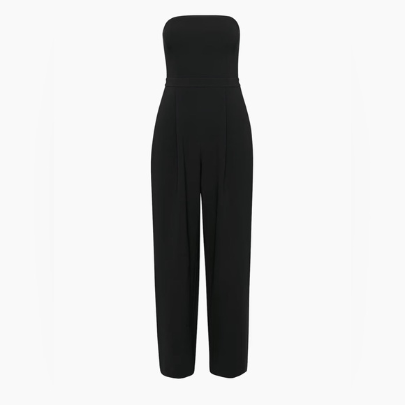 Aritzia Babaton Imagine Black Strapless gabardine Formal Holiday Jumpsuit Size 6 - Picture 7 of 17